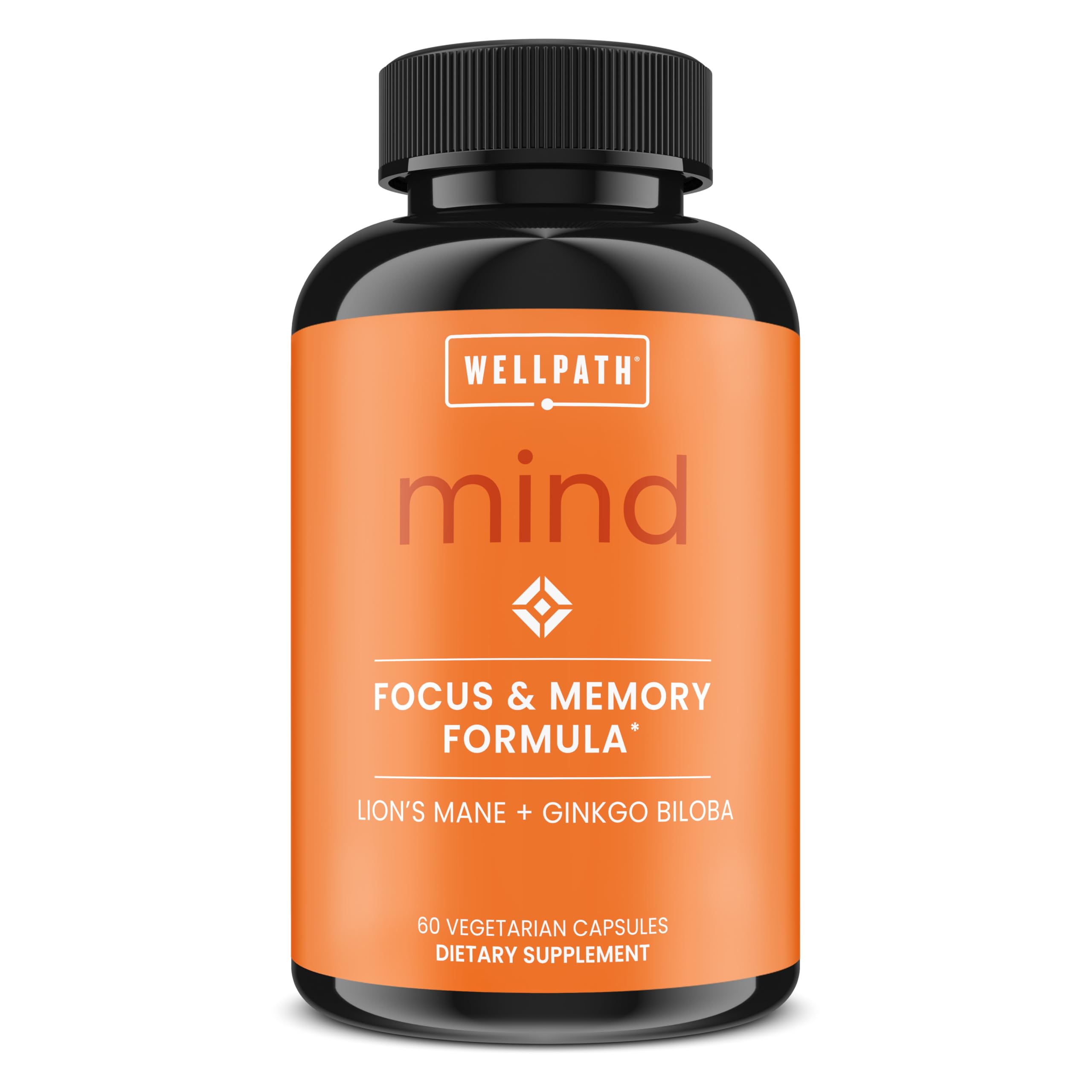 WellPath MIND Natural Brain Support Supplement 60 Capsules front view