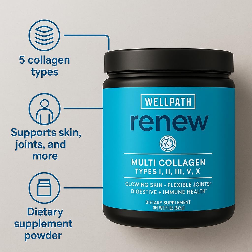 WellPath RENEW Multi Collagen Protein Powder in coffee