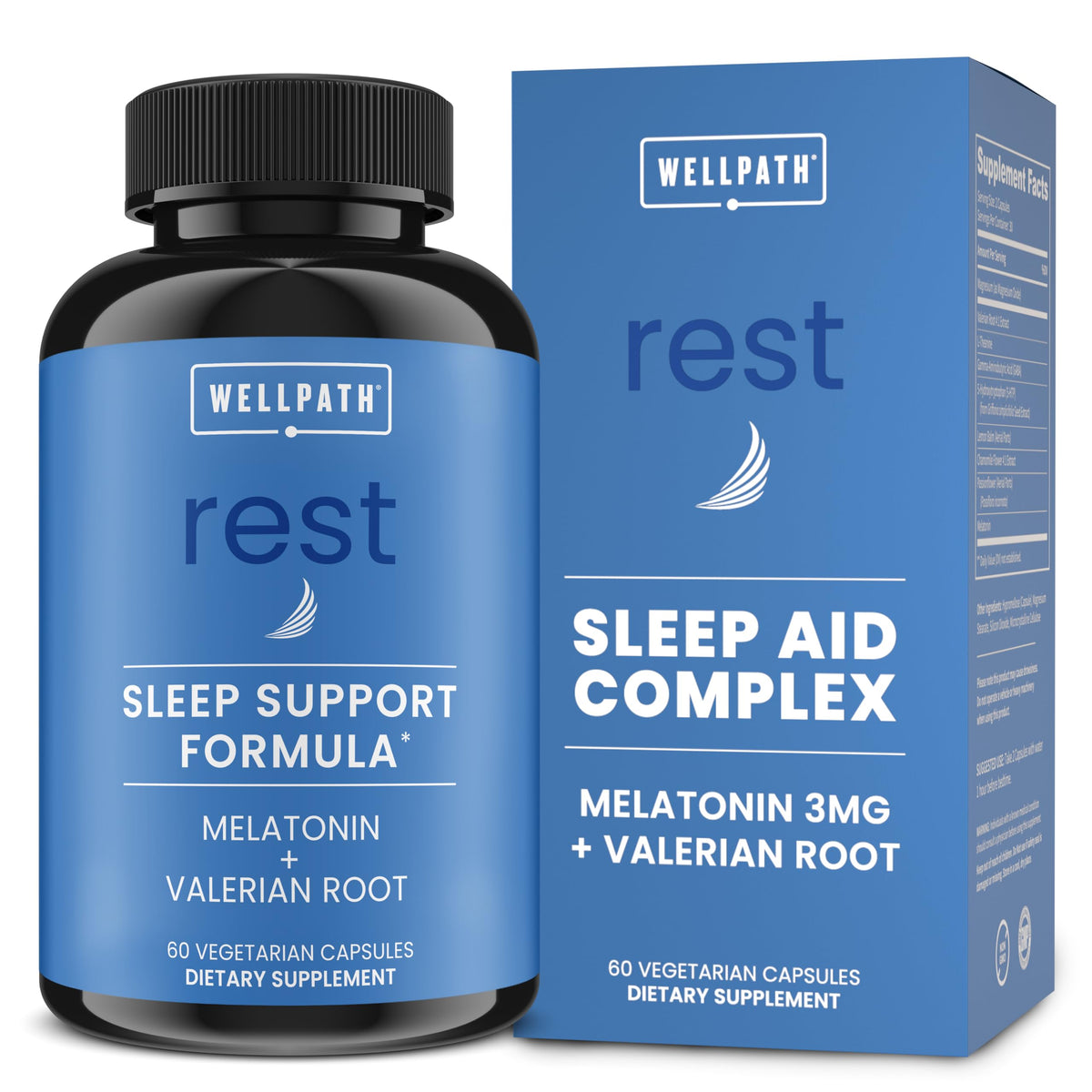 WellPath REST Sleep Supplement 60 Capsules front view