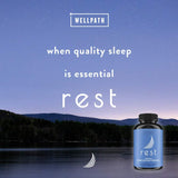 WellPath REST Sleep Supplement side view of the bottle