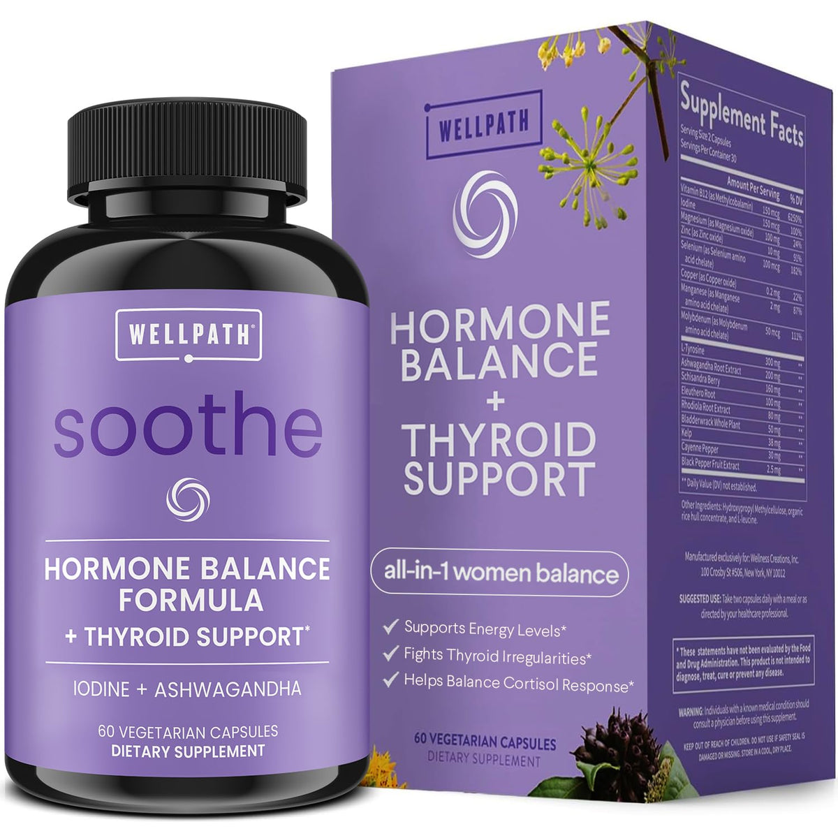 WellPath Soothe Thyroid Extracts bottle front view