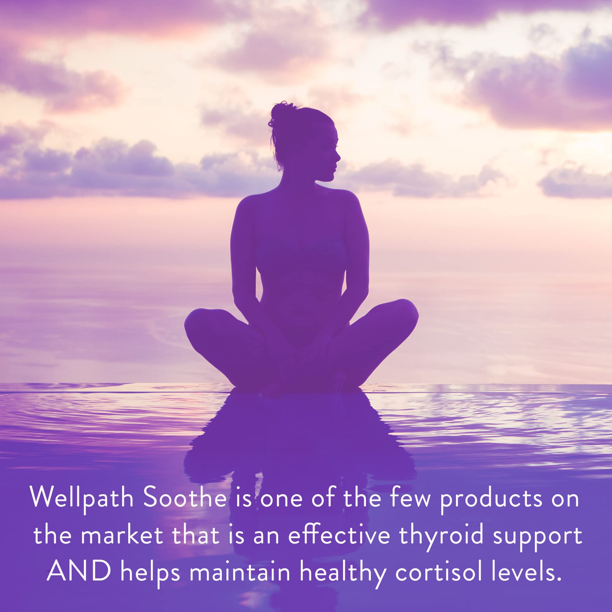 WellPath Thyroid & Adrenal Support Supplement capsules on a table