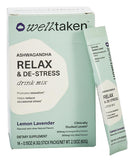 WellTaken daily wellness & De-Stress Drink Mix packaging front view