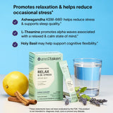 WellTaken daily wellness & De-Stress Drink Mix stick pack with lemon lavender flavour