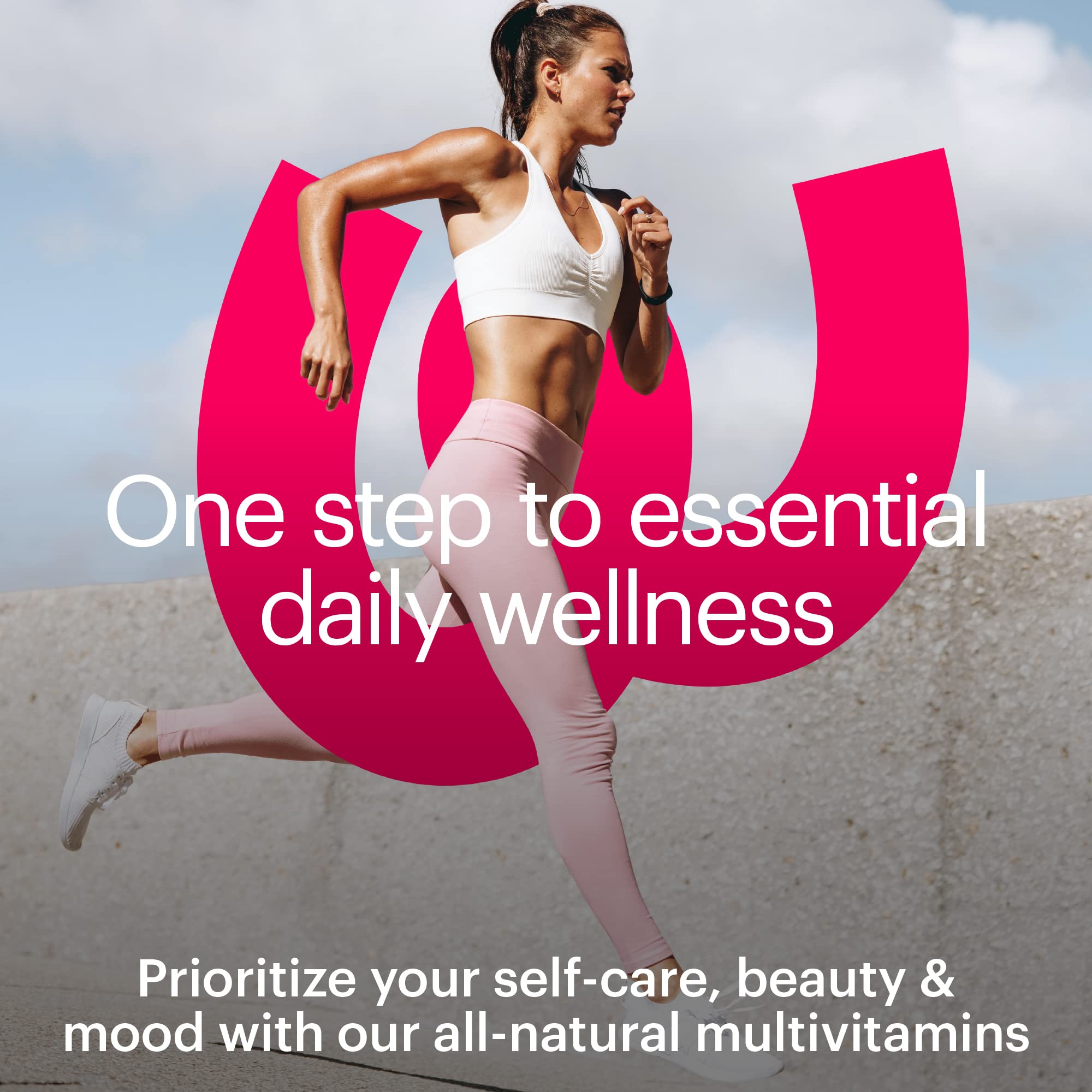Wellthy HER Daily Multivitamin for Women side view of bottle