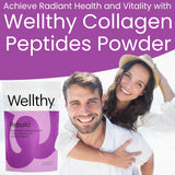 Wellthy Rebuild Collagen Peptides mixed in a drink