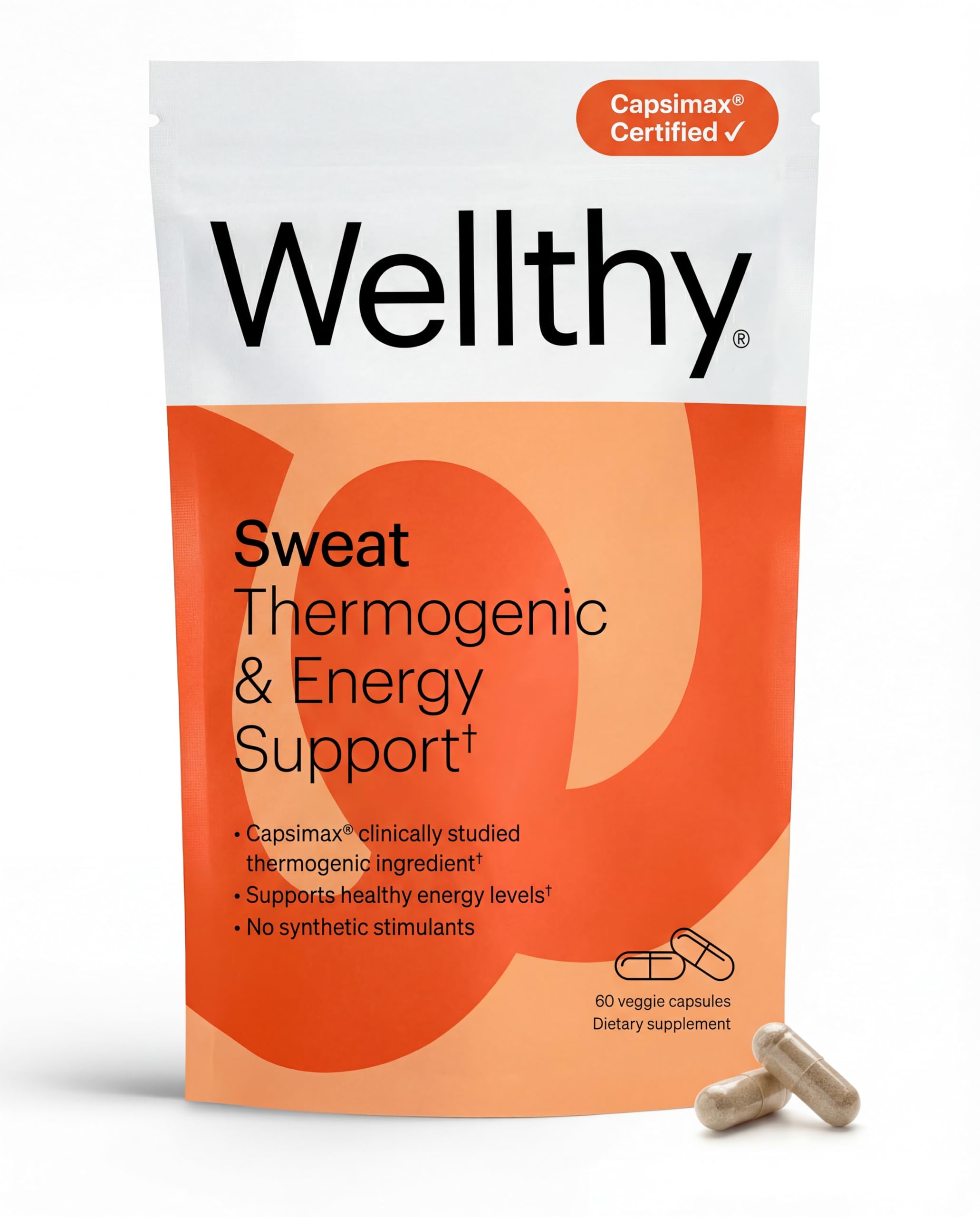 Wellthy Sweat thermogenic supplement 50g front view