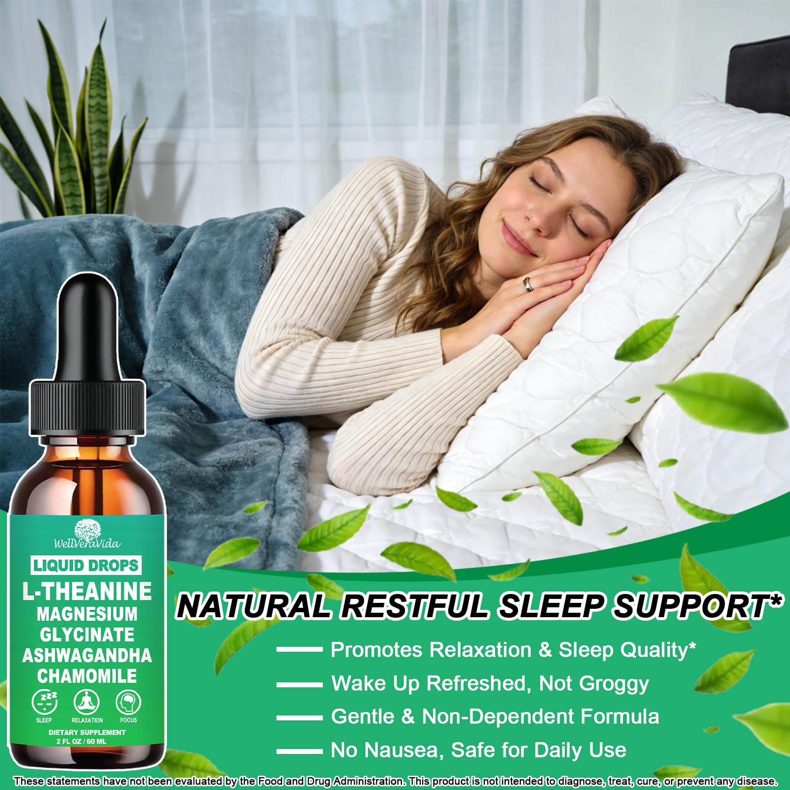 WellVeraVida L-Theanine Liquid Drops with fresh strawberry flavour