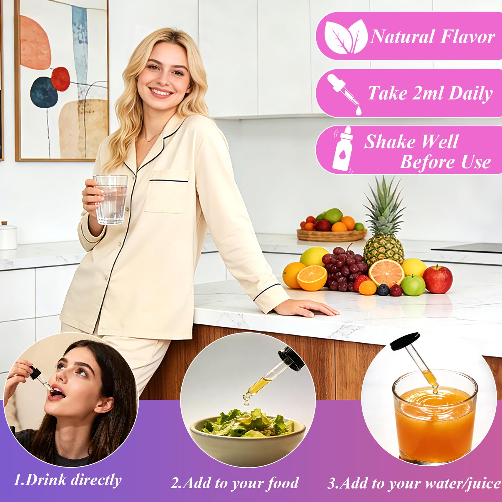 WellVeraVida Lymphatic Support Liquid Drops lifestyle scene