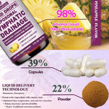 WellVeraVida Lymphatic Support Liquid Drops mixed in a glass of water