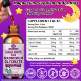 WellVeraVida Magnesium Glycinate Drops for Kids back view with ingredients