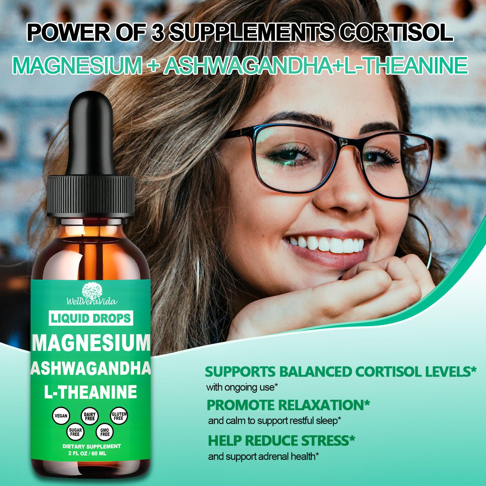WellVeraVida Magnesium Supplement 1000mg liquid drops ingredients list