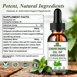 WellVeraVida Oregano Oil with Black Seed Oil Complex 300mg drops in a glass