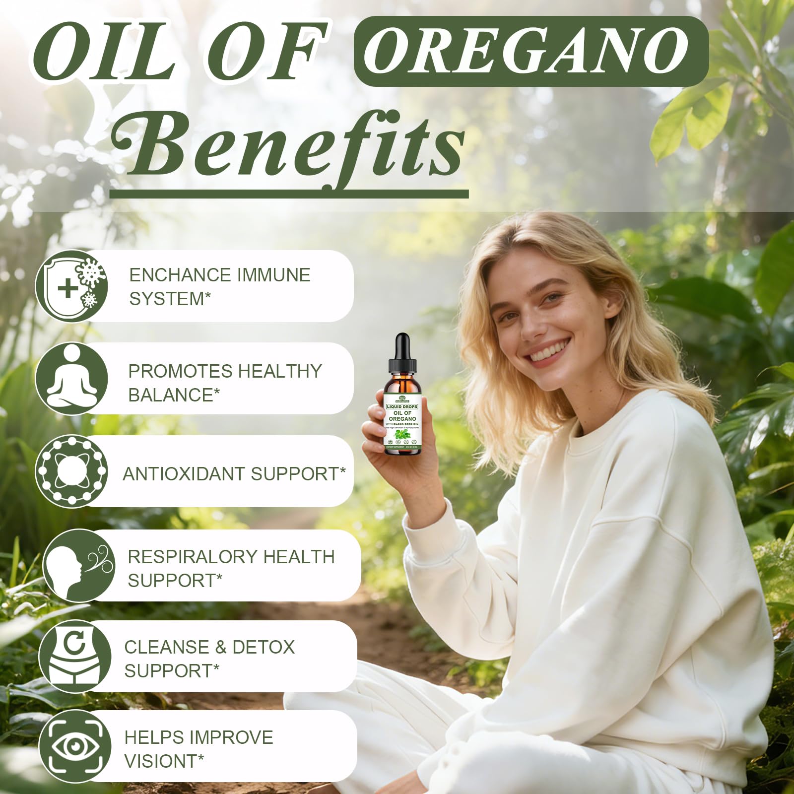 WellVeraVida Oregano Oil with Black Seed Oil Complex 300mg ingredients list