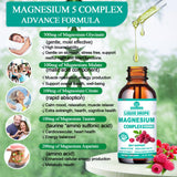 WellVeraVida Organic Magnesium 5 Complex Liquid Drops 1000mg back view