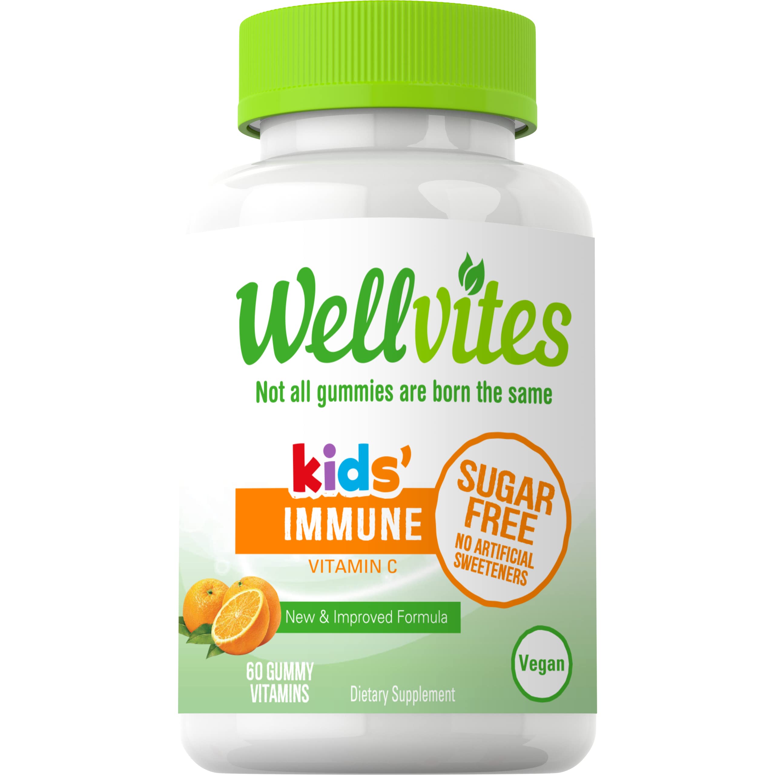 Wellvites Kids daily wellness Support Gummies front view with packaging