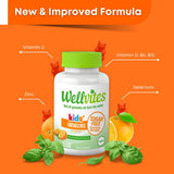 Wellvites Kids daily wellness Support Gummies orange flavour close-up
