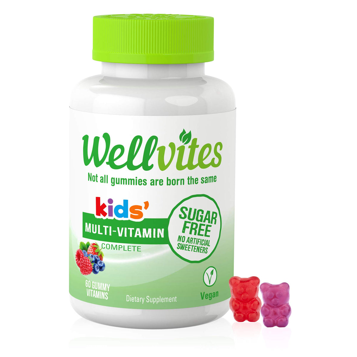 Wellvites Kids Multivitamin Gummies front view packaging