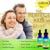 wellwe Liquid Vitamin D3 & K2 Drops back view