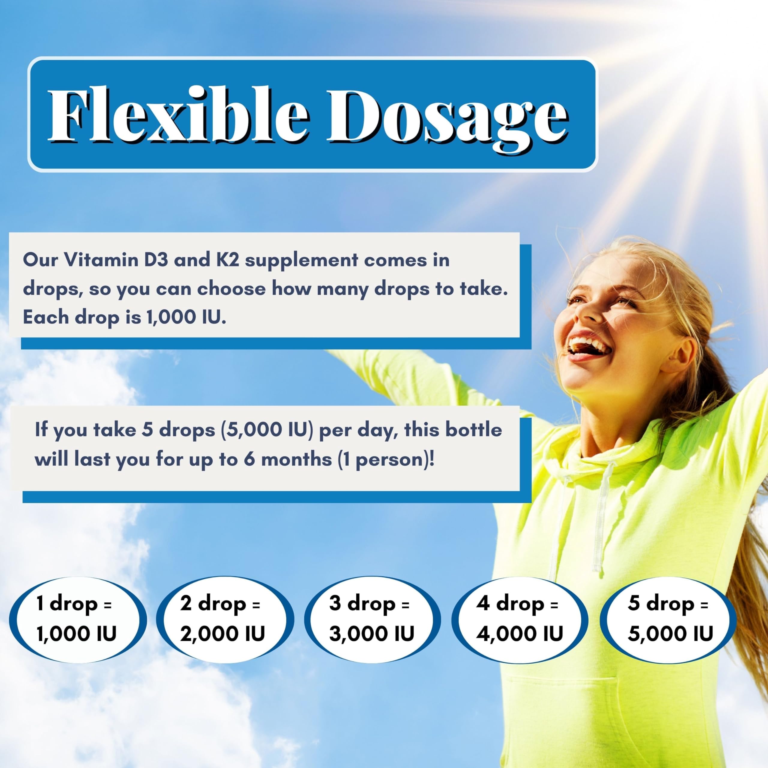 wellwe Liquid Vitamin D3 & K2 Drops dropper