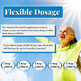 wellwe Liquid Vitamin D3 & K2 Drops dropper