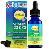 wellwe Liquid Vitamin D3 & K2 Drops front view
