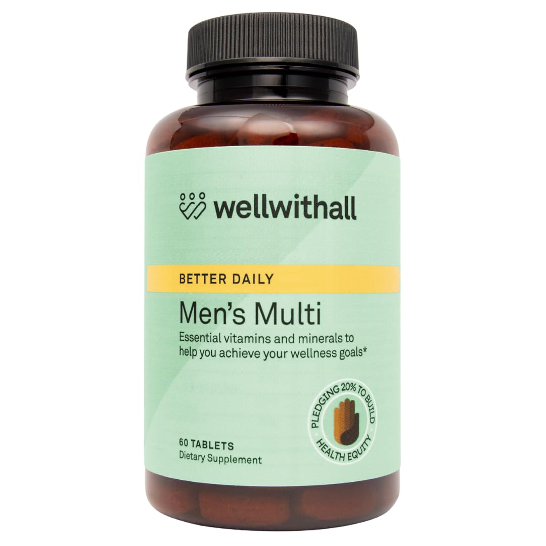 WellWithAll Men's Multivitamin Supplement front view with packaging