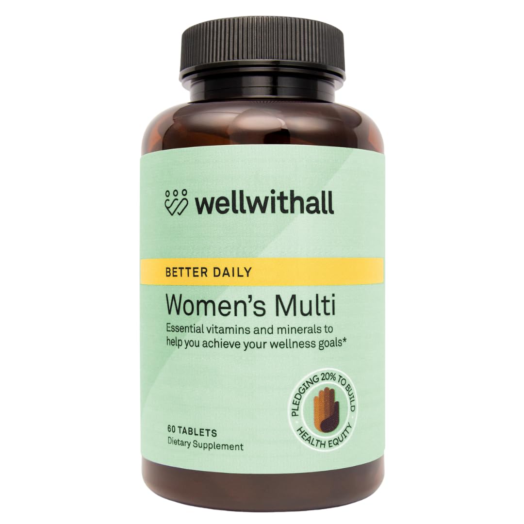 WellWithAll Women's Multivitamins 60 Tablets front view