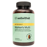 WellWithAll Women's Multivitamins 60 Tablets front view