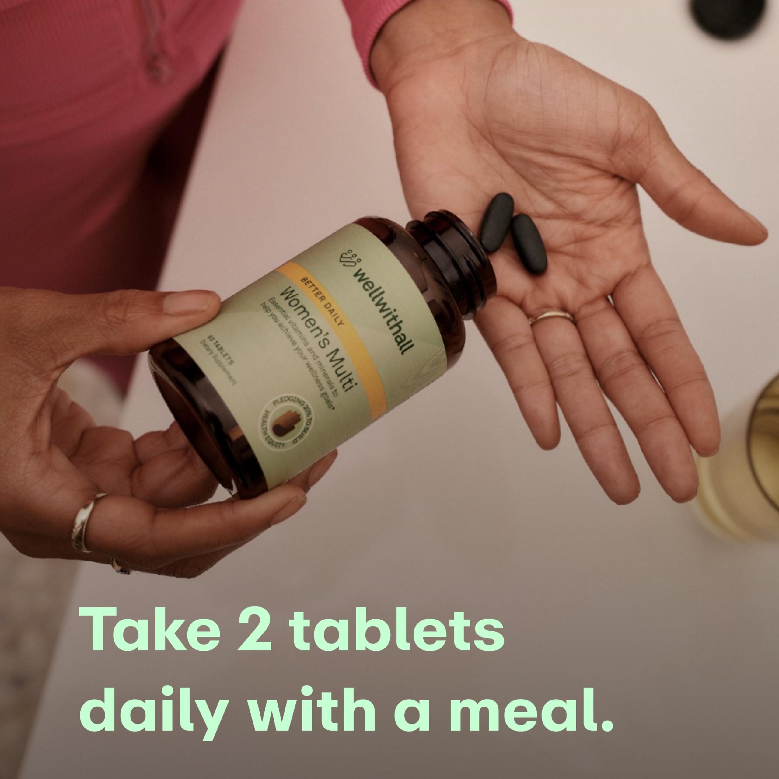 WellWithAll Women's Multivitamins on a kitchen counter