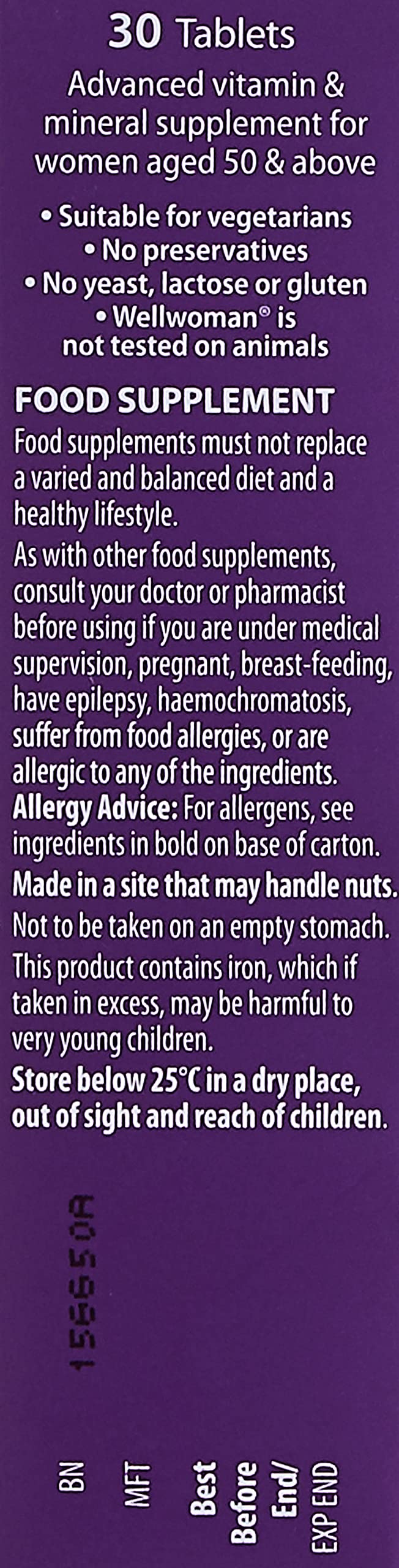 Wellwoman 50+ Multivitamins 30 Tablets packaging
