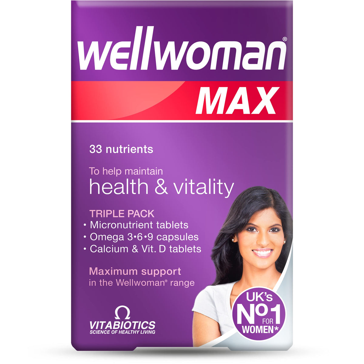 Wellwoman Max Multivitamin Triple Pack front view
