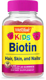 WellYeah Biotin Gummies 5000mcg 60 Count Raspberry Flavour front view