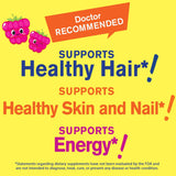 WellYeah Biotin Gummies 5000mcg raspberry flavour gummies close-up