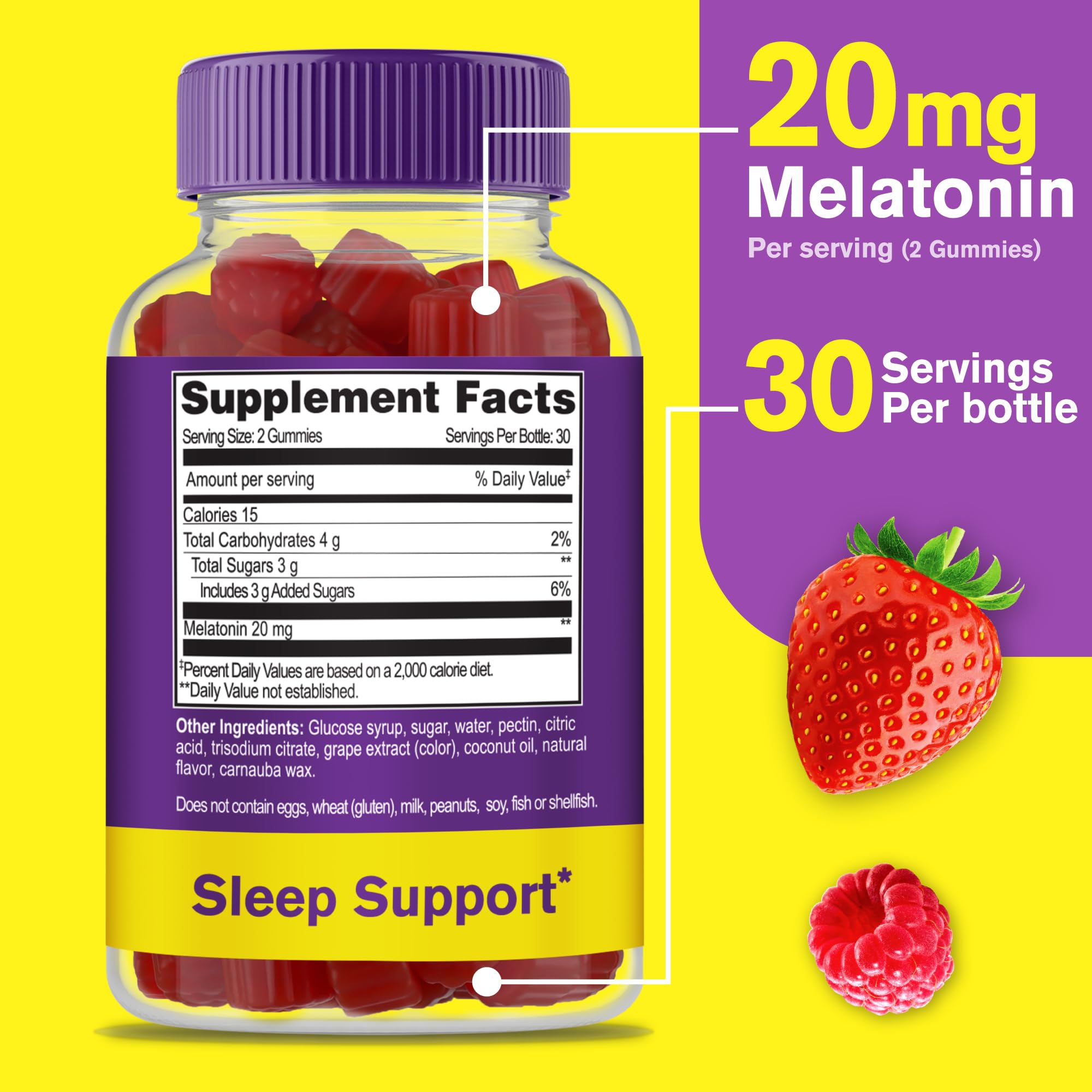 WellYeah Melatonin Gummies 20mg close-up of gummies