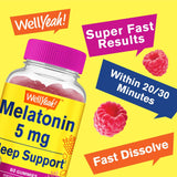 WellYeah Melatonin Gummies 5 mg side view, packaging details