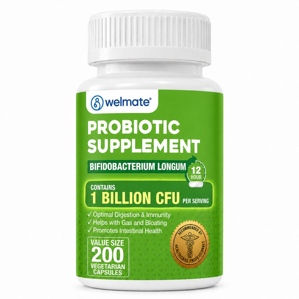 WELMATE Multi-Enzyme Supplement 200 capsules front view