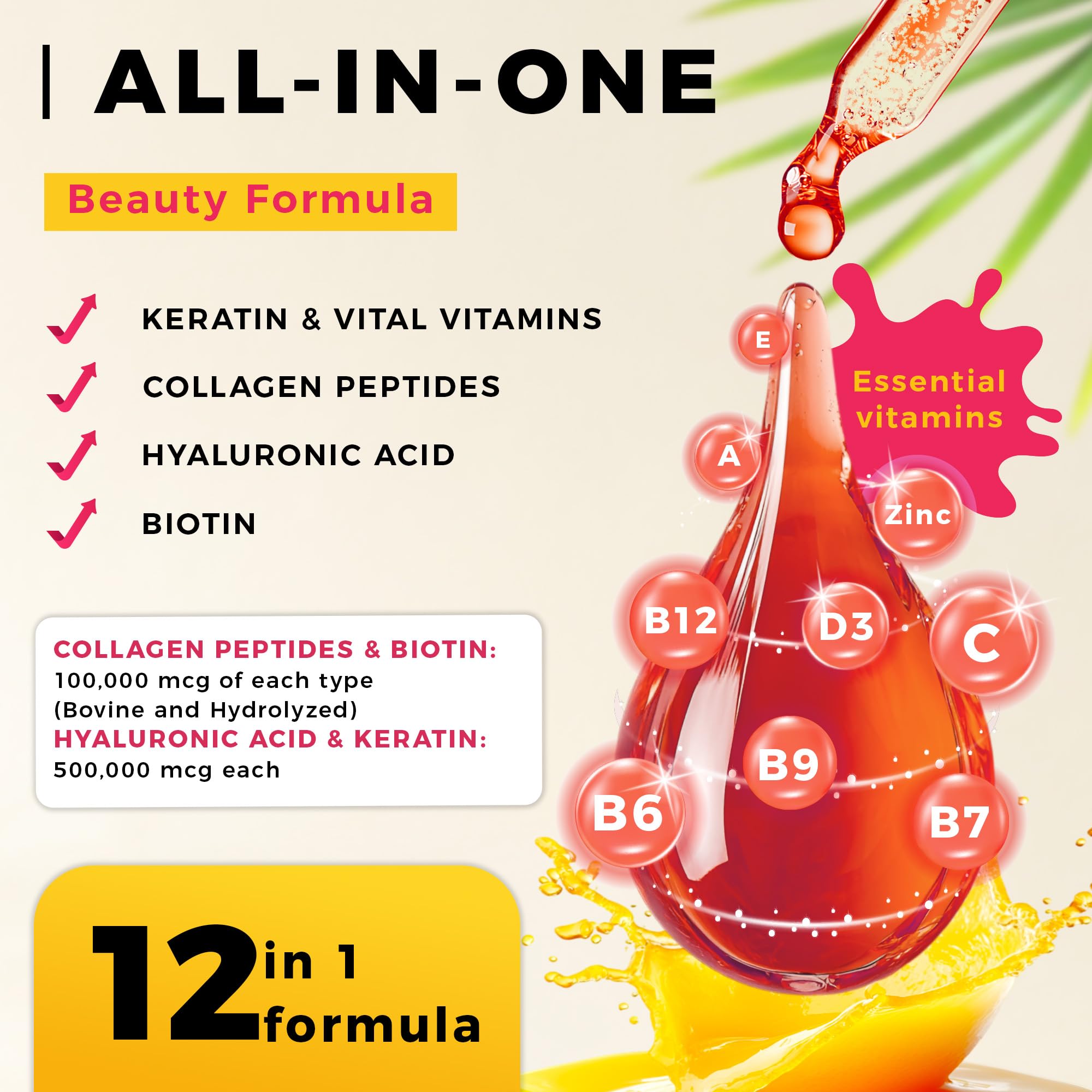 WELVIUM Collagen Liquid bottle side view
