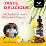 WELVIUM Collagen Liquid showing dosage instructions