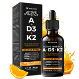 WELVIUM Liquid Vitamin D3 K2 bottle and dropper close-up
