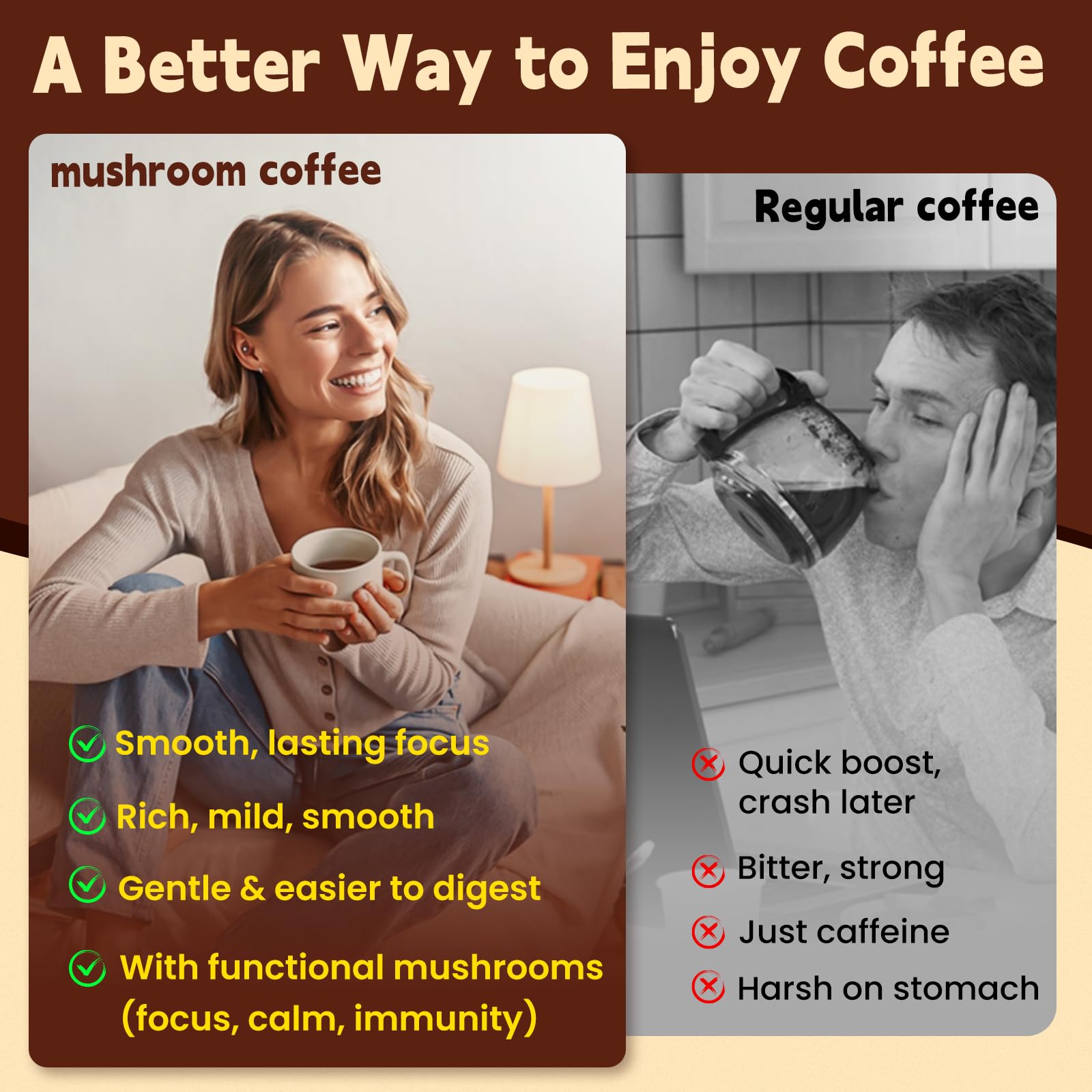 WepBio Mushroom Coffee Blend 180g ingredients list