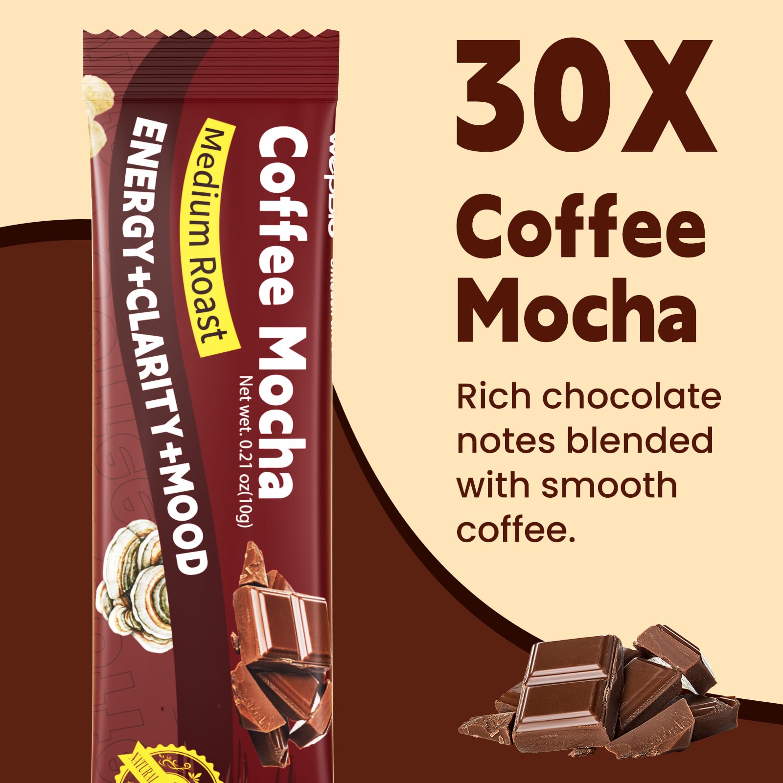 WepBio Mushroom Coffee Blend 300g packaging