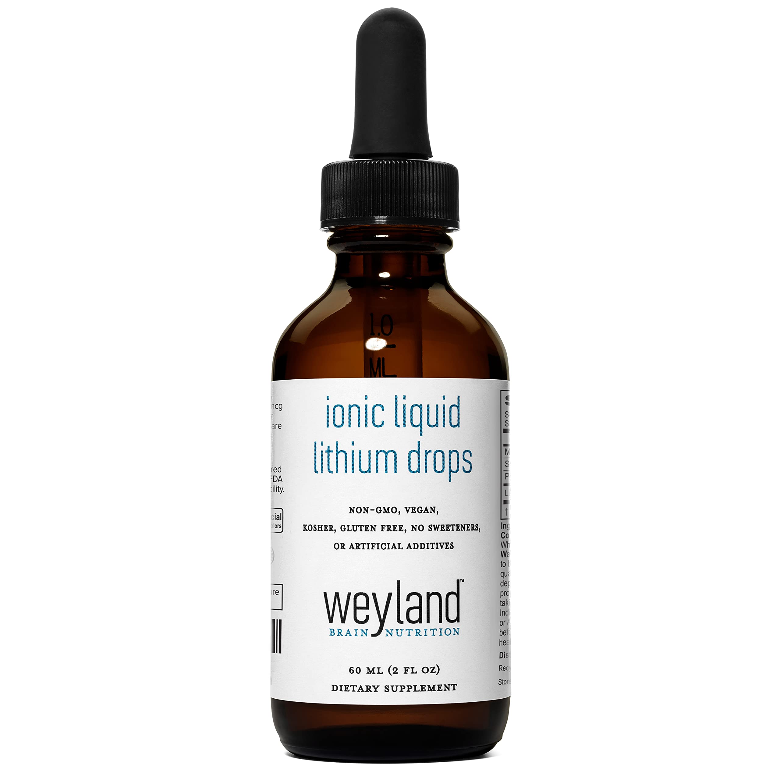 Weyland Brain Nutrition Ionic Liquid Lithium Drops 60 mL front view