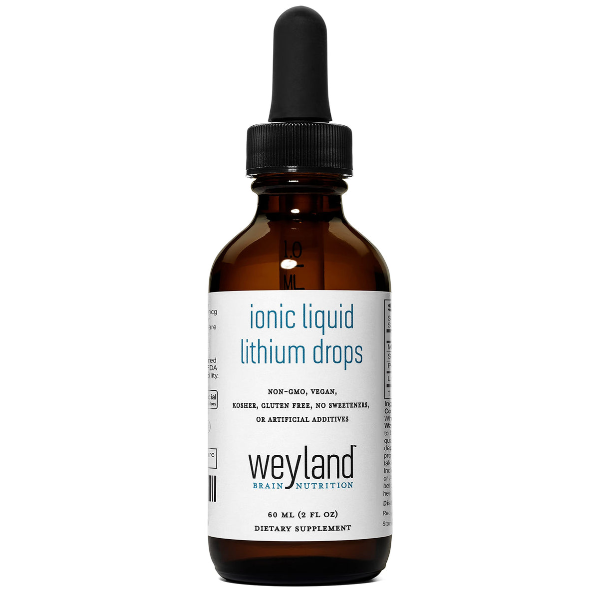 Weyland Brain Nutrition Ionic Liquid Lithium Drops 60 mL front view