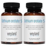 Weyland Brain Nutrition Lithium Orotate 60 vegetarian capsules front view