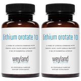 Weyland Lithium Orotate 60 vegetarian capsules front view
