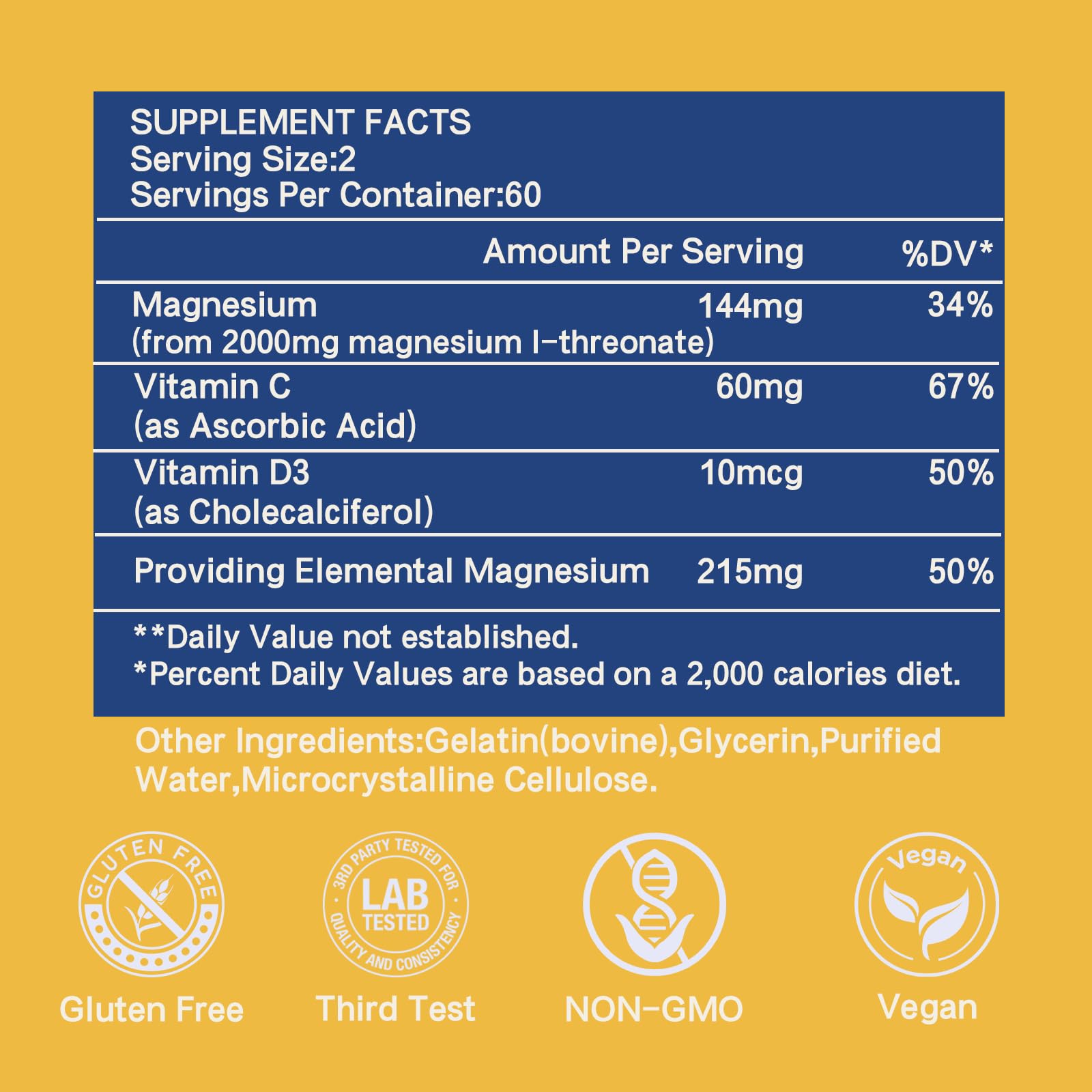 WHBAYSYH Magnesium L-Threonate supplement packaging