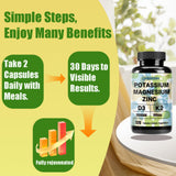 WHBAYSYH Potassium Magnesium Zinc Supplement bottle side view