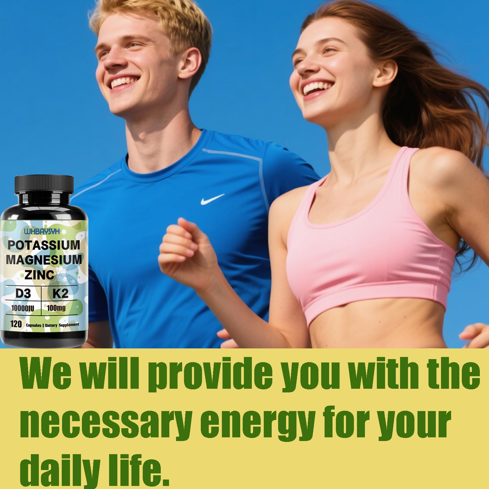 WHBAYSYH Potassium Magnesium Zinc Supplement with lifestyle background