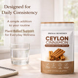WHDEOW Ceylon Cinnamon Softgels with a glass of water